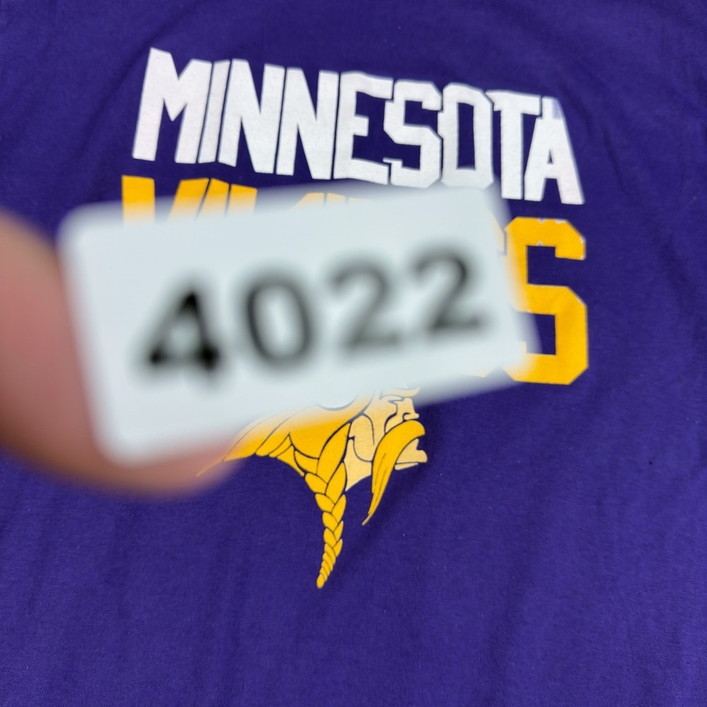 Vintage Minnesota Vikings NFL Single Stitch Tee Mens XL Purple USA‎ Made - Picture 7 of 7